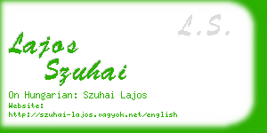 lajos szuhai business card